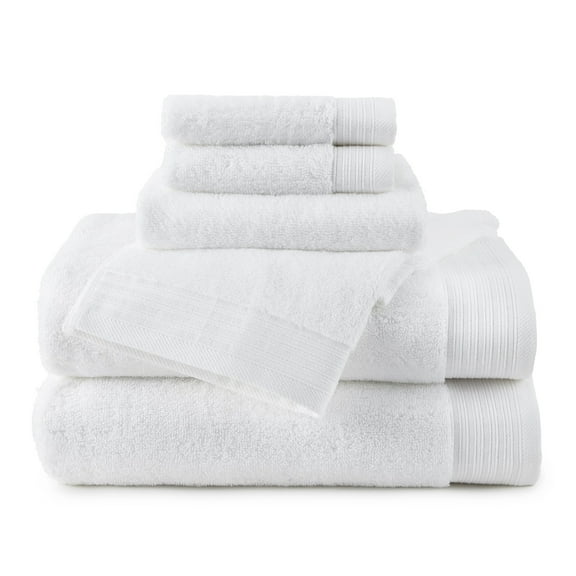 Hotel Style 100% Organic Cotton Luxury 6-Piece Towel Set, White