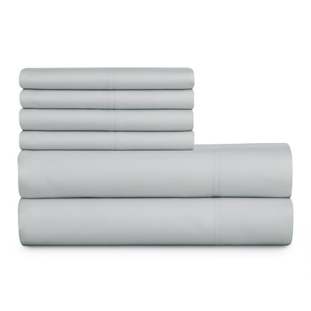 Hotel Style 1000 Tread Count Soft Silver Egyptian Cotton Luxury Bed Sheet Set, Queen