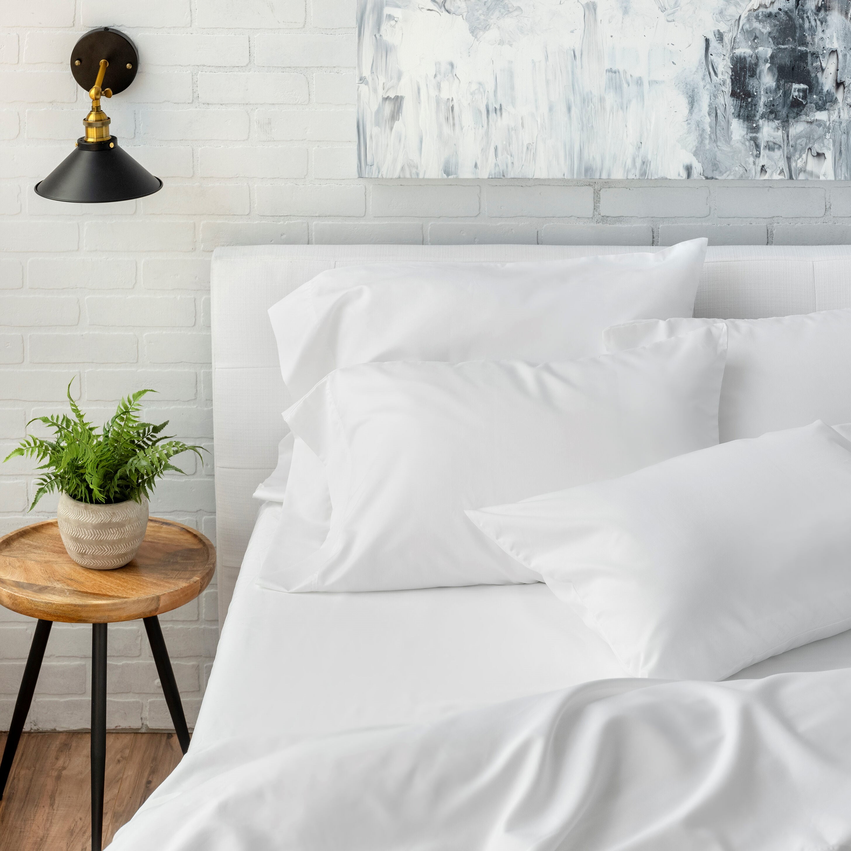 Hotel Style 1200 Thread Count Cotton Rich 6-Piece Sheet Set, Arctic White, King