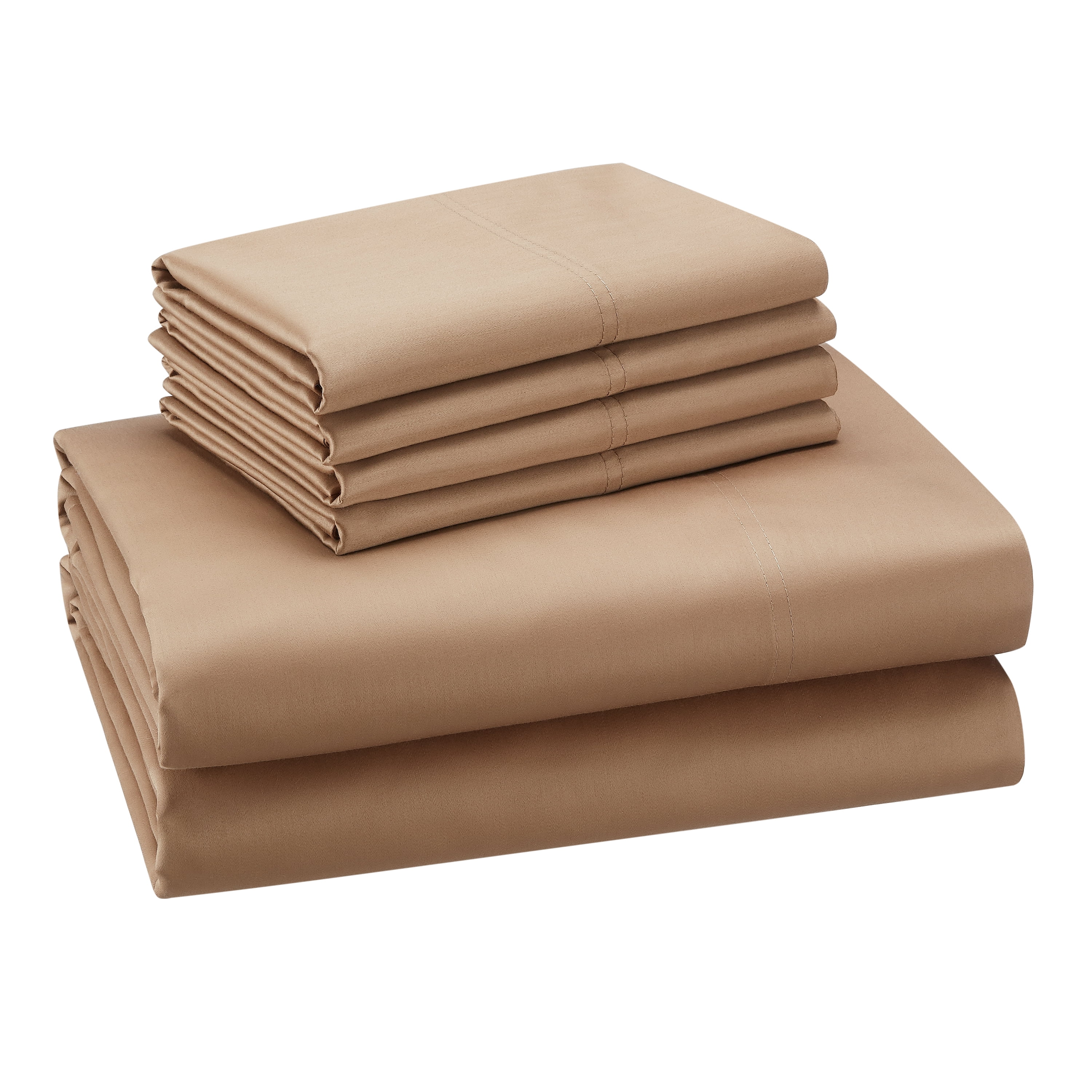 Hotel Style 1200 Thread Count Cotton Rich 6Piece Sheet Set, Beige