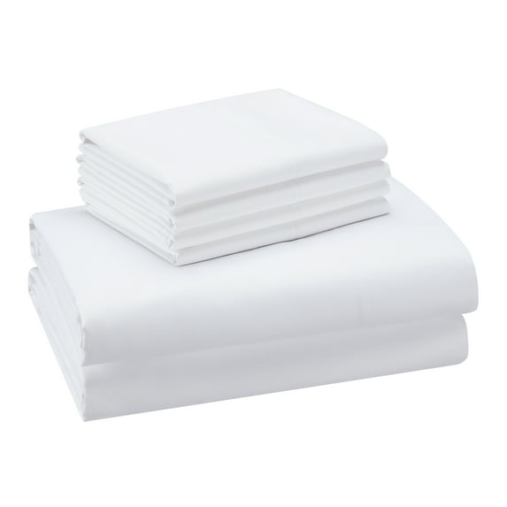Hotel Style 1200 Thread Count Cotton Rich 6-Piece Sheet Set, White Color, Full