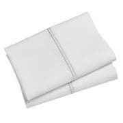 Hotel Style 300 Thread Count White Pillowcase with White Hem, King, 2 Count, Adult/Teen