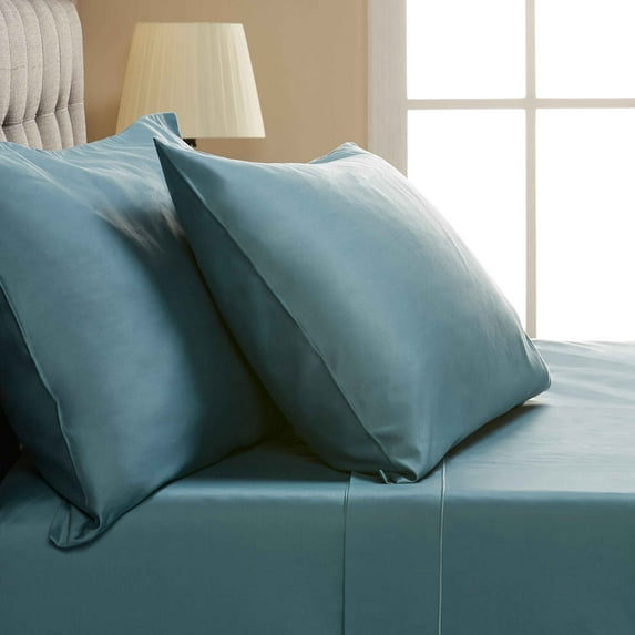 Hotel Style 4-Piece 1000 Thread Count Egyptian Cotton Bedding Sheet Set , Queen, Teal Silk