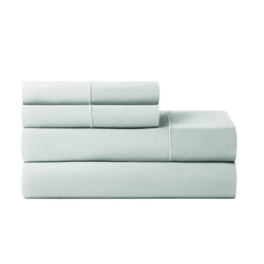 Hotel Style 4-Piece 600 Thread Count Blue Egyptian Cotton Adult Bed Sheet Set, Queen - Deep Pocket