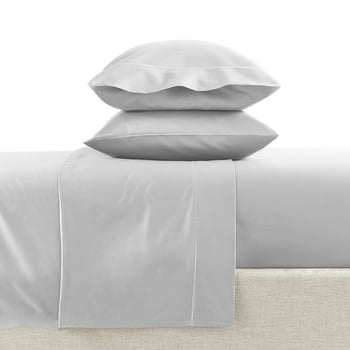 Hotel Style 4-Piece 600 Thread Count Grey Egyptian Cotton Bed Sheet Set, Full - Deep Pocket