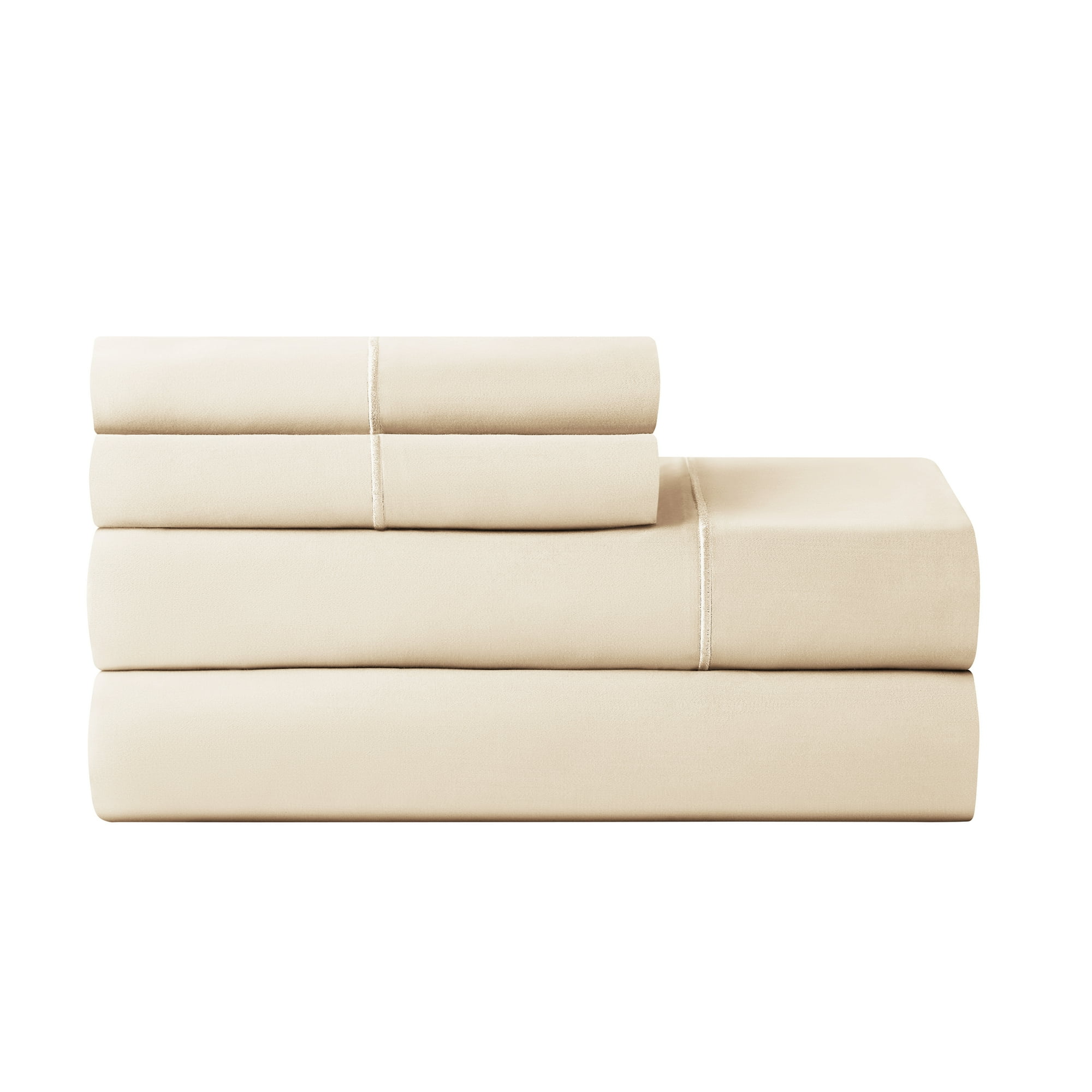 Hotel Style 4-Piece 600 Thread Count Tan Egyptian Cotton Adult Bed Sheet Set, King - Deep Pocket