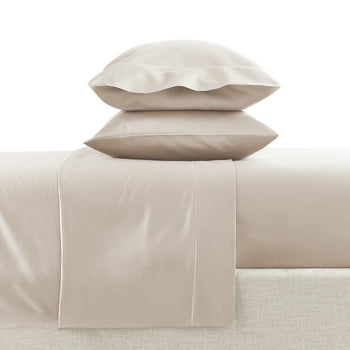 Hotel Style 4-Piece 600 Thread Count Taupe Egyptian Cotton Bed Sheet Set, King - Deep Pocket