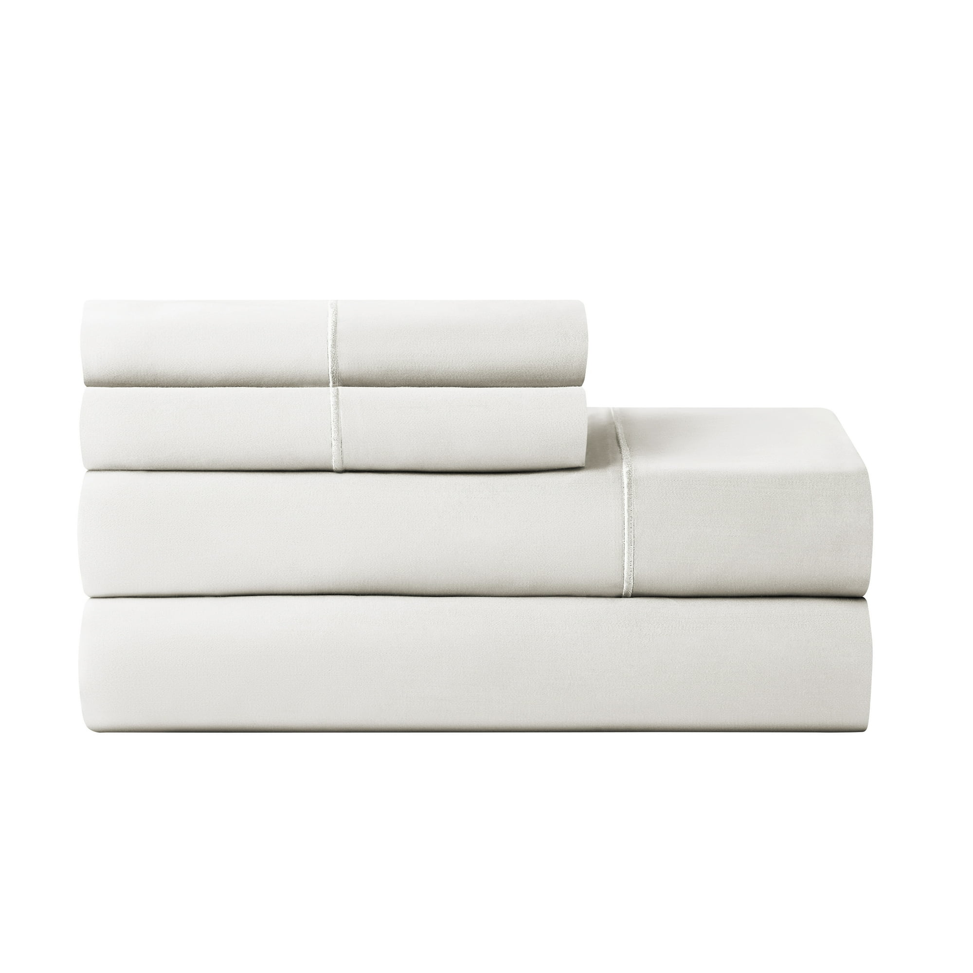 Hotel Style 4-Piece 600 Thread Count White Egyptian Cotton Adult Bed Sheet Set, King - Deep Pocket