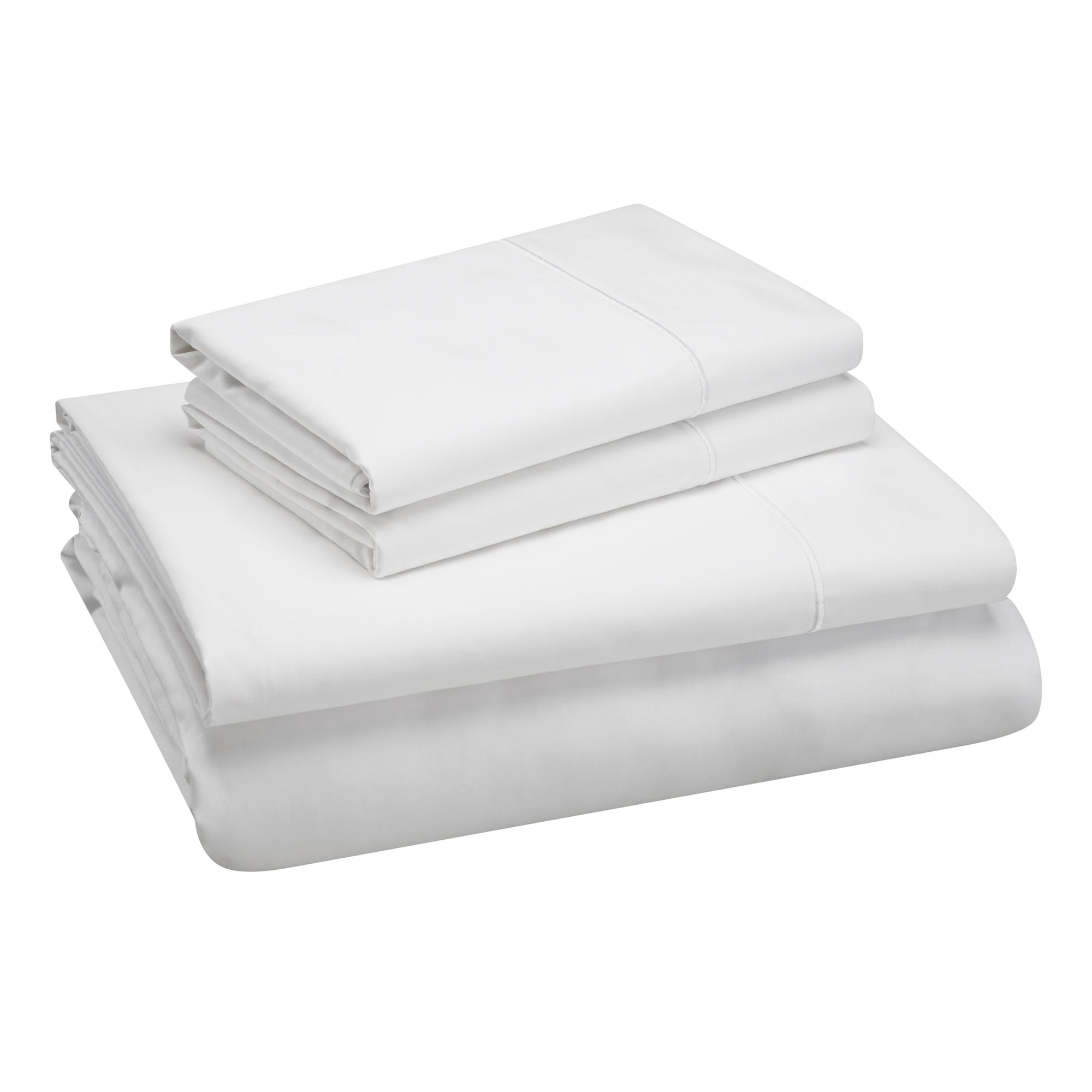 Hotel Style 4 Piece 600 Thread Count White Egyptian Cotton Bed Sheet Set, King