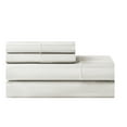 thumbnail image 1 of Hotel Style 4-Piece 600 Thread Count White Stripe Egyptian Cotton Adult Bed Sheets, Full-Deep Pocket, 1 of 8