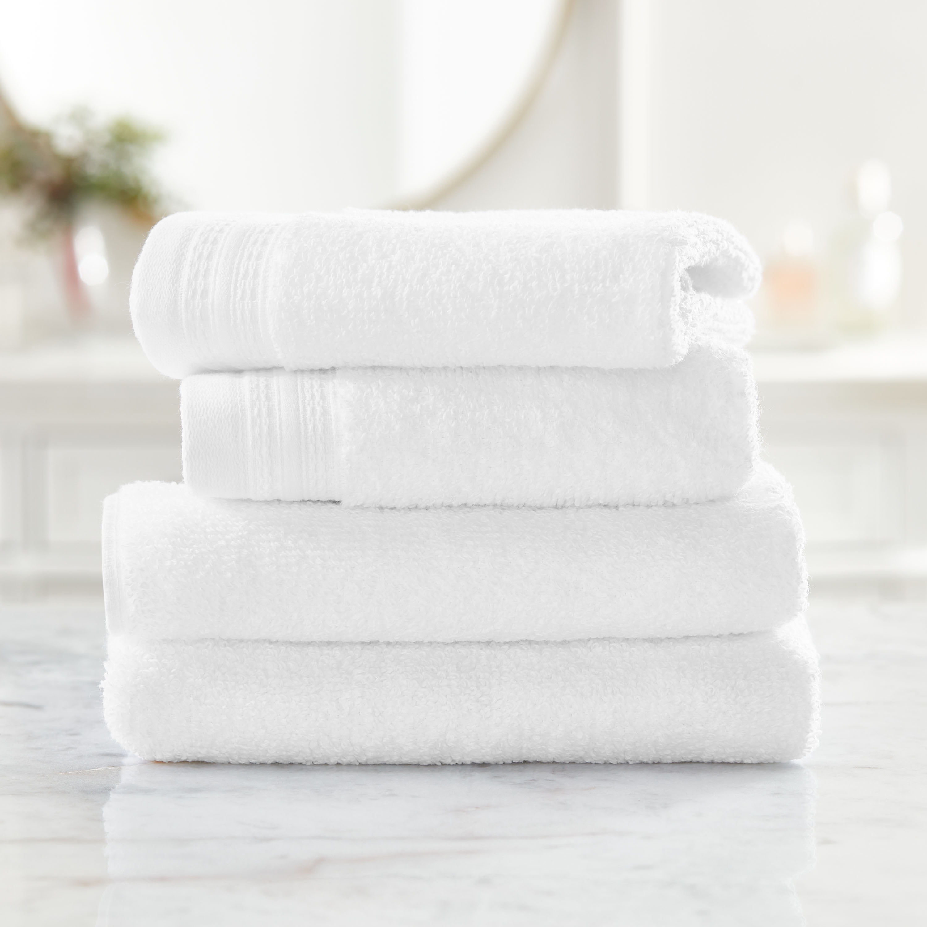 4-Piece Towel Set 2x Hand Towels 2x Bath Towels Premium Quick Dry & Soft Cotton  Towels Bundle Set - Todd Linens