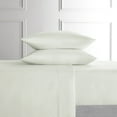 thumbnail image 1 of Hotel Style 4-Piece White Lyocell & Linen Blend Percale Bed Sheet Set, Queen, 1 of 6