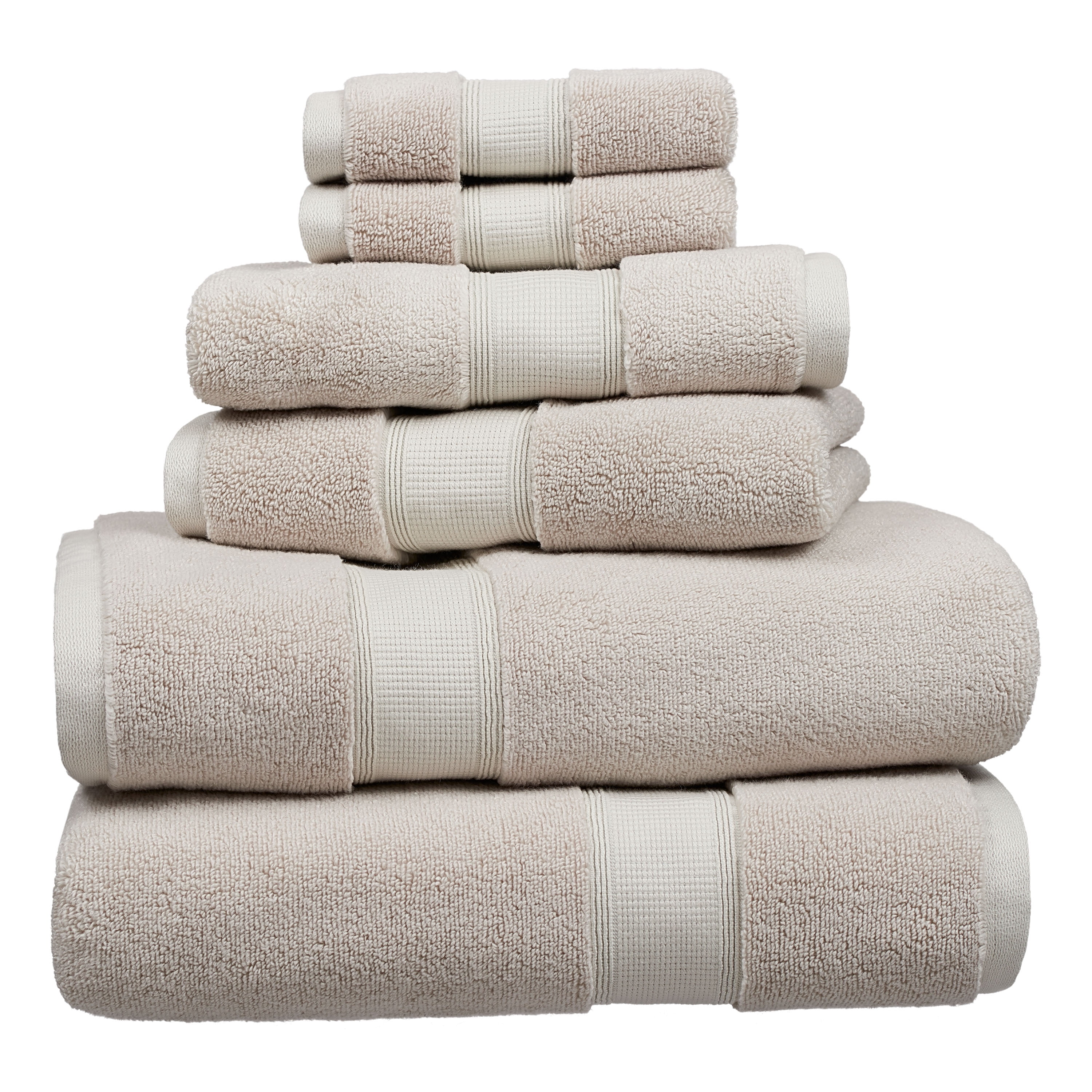 Pinzon Blended Egyptian Cotton 6-Piece Towel Set, Moss 