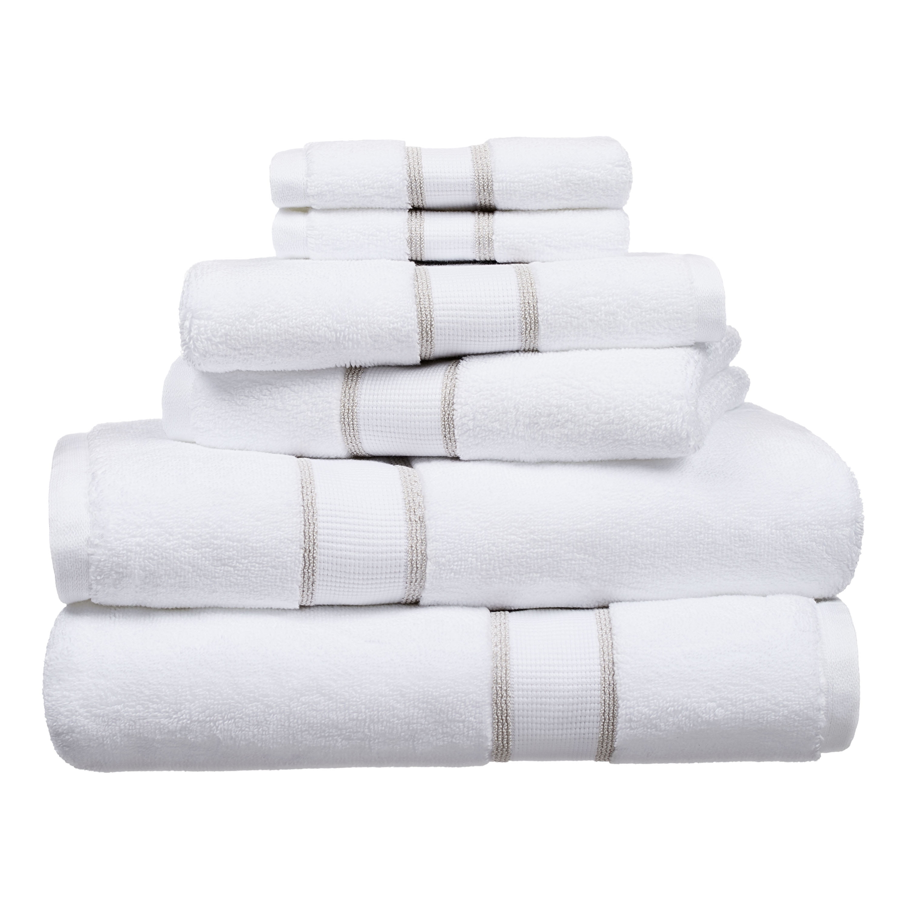 COZYART Green Cotton Hotel Large Bath Towels Bulk for Bathroom, Thick  Bathroom Towels Set of 6 with 2 Bath Towels, 2 Hand Towels, 2 Washcloths,  650