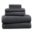 thumbnail image 1 of Hotel Style 6-Piece Egyptian Cotton Textured Bath Coordinate Towel Set, Charcoal Sky, 1 of 7