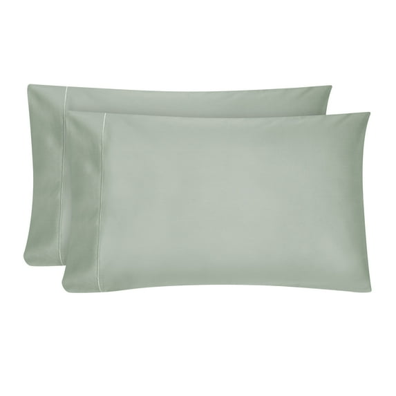 Hotel Style 600 Thread Count Green Egyptian Cotton Adult Pillow Cases, Queen (2 Count)