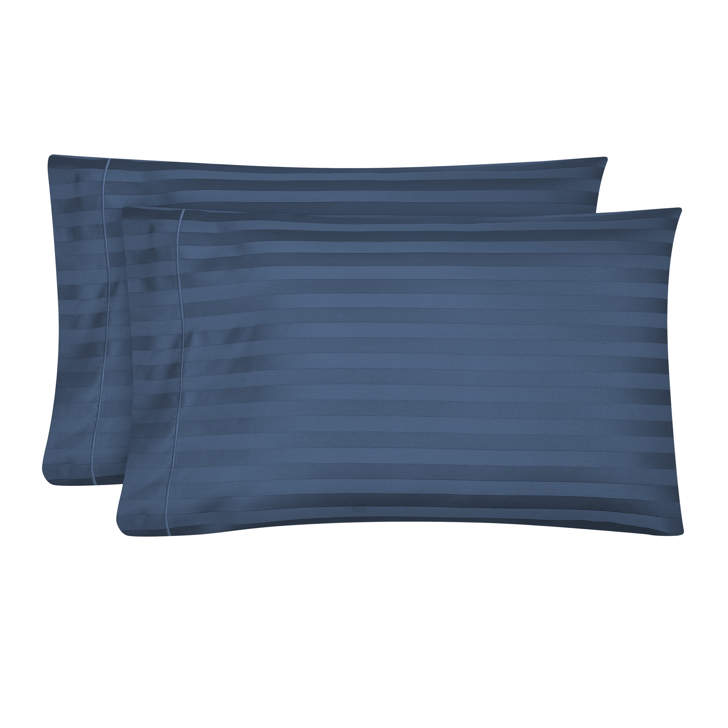 King Size Navy Stripe 600 Thread Count Cotton Pillowcases