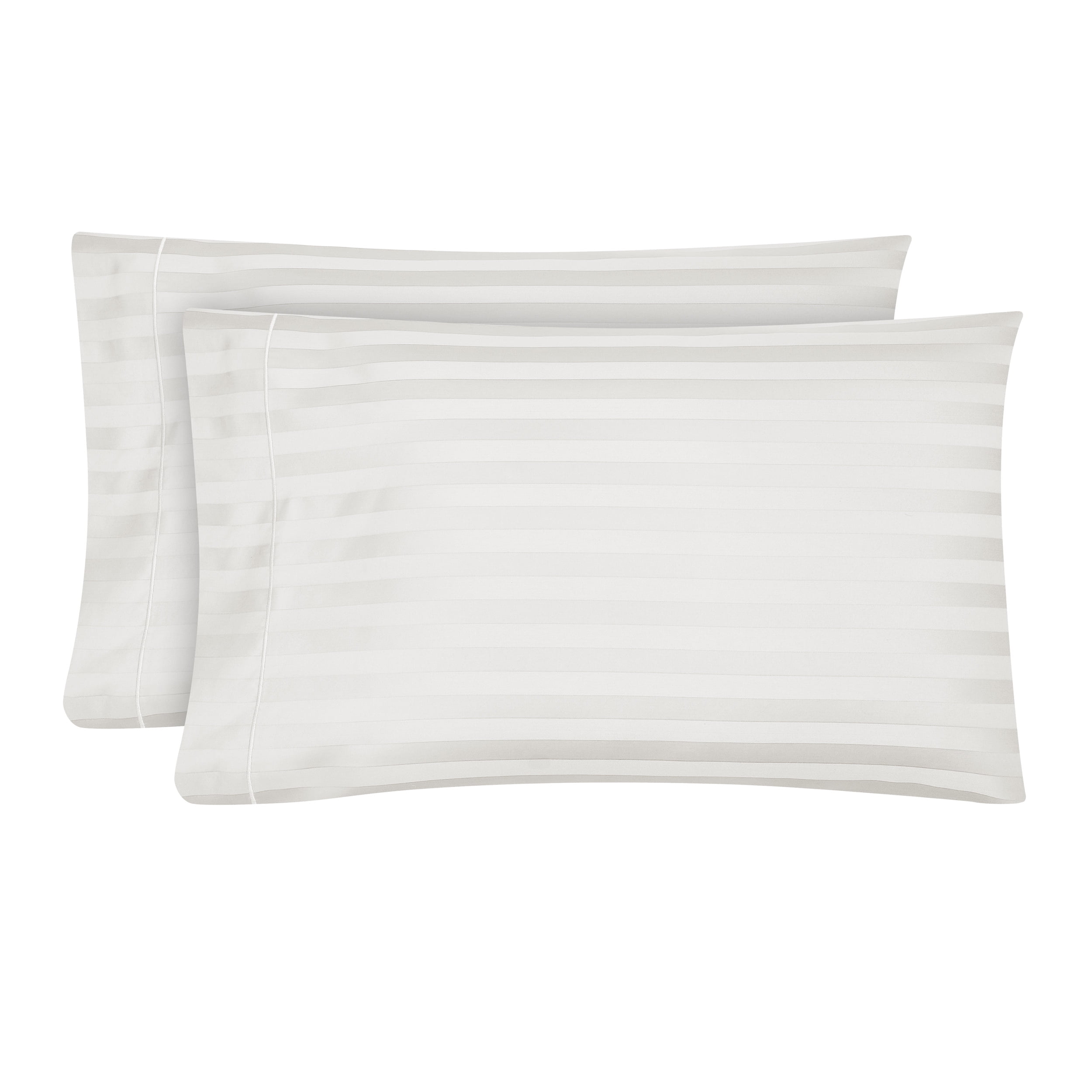 White Stripe Egyptian Cotton Standard/Queen Pillowcase Set