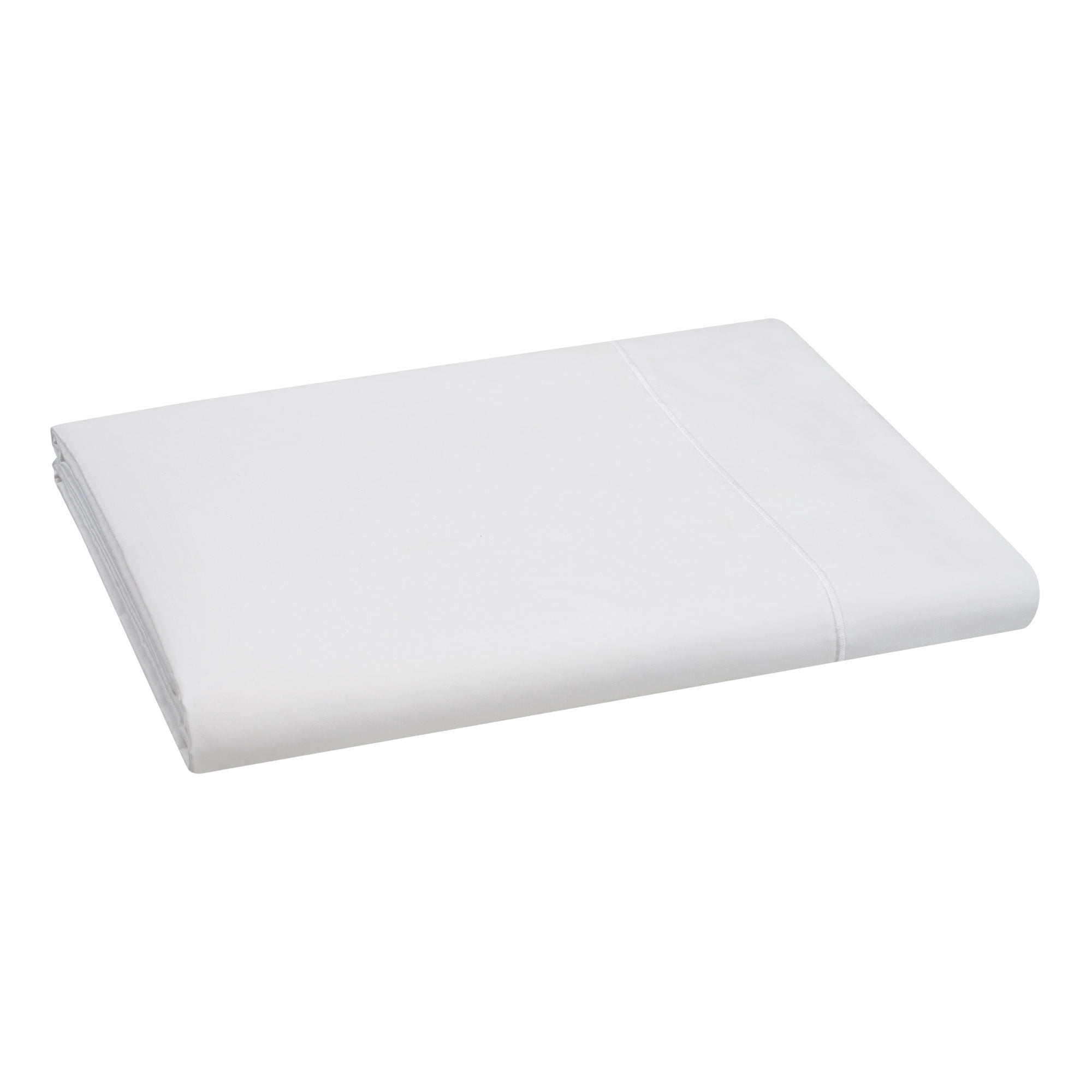 Hotel Style 600 Thread Count White Egyptian Cotton Sateen Flat Bed