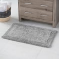 thumbnail image 1 of Hotel Style Cotton Blend Solid Bath Rug, 17" x 24" Silver, 1 of 4