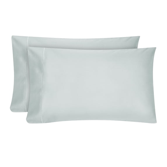 Hotel Style Egyptian Cotton Sateen Pillowcases, 600 Thread Count, Blue, Standard/Queen, 2 Count