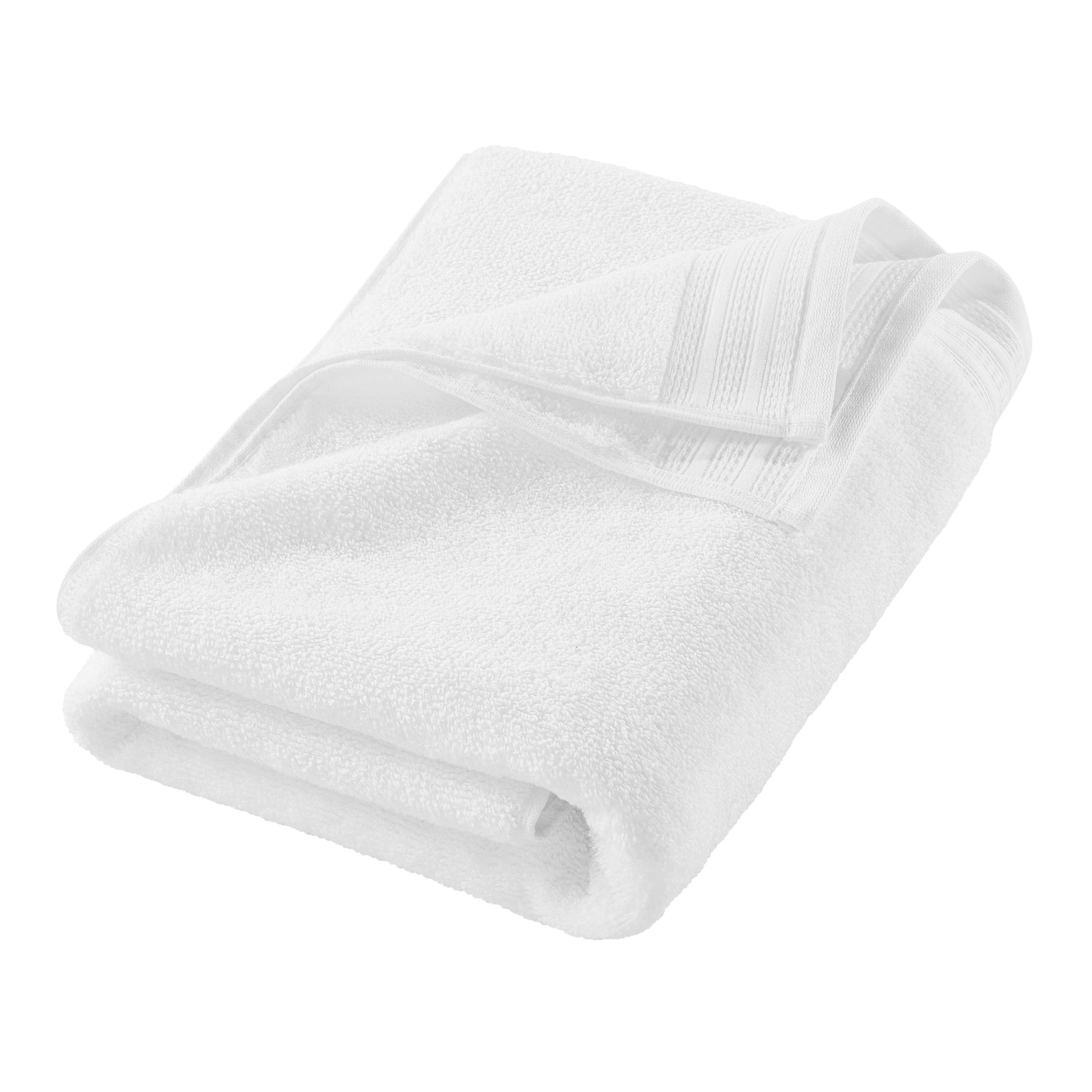 Hotel Style Egyptian Cotton Tencel Lyocell Bath Towel, Arctic White