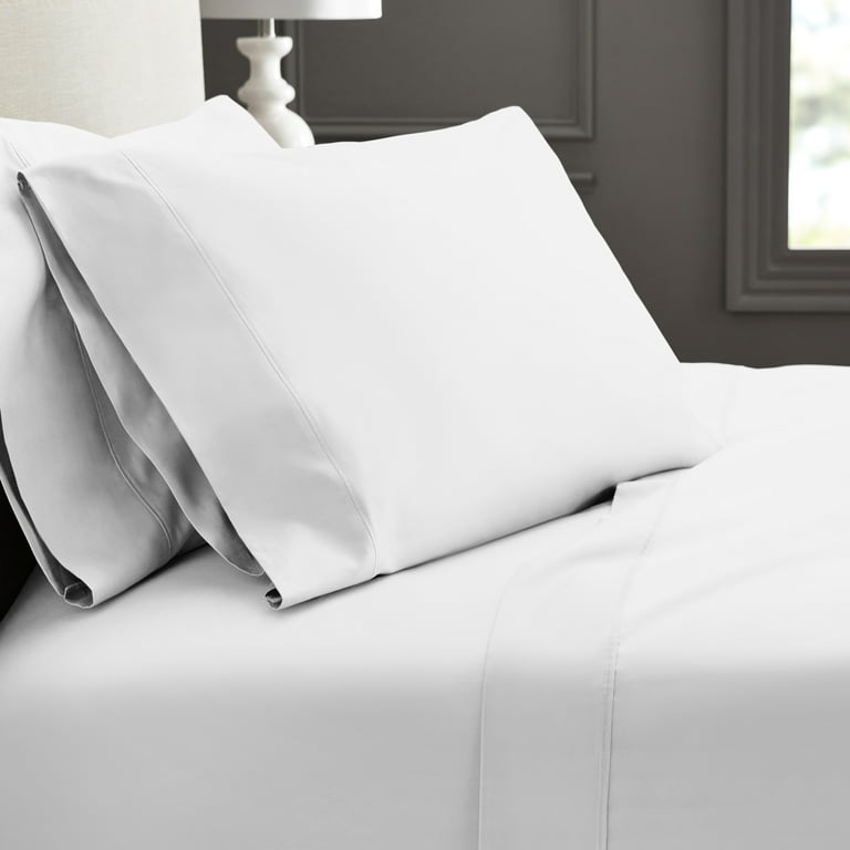 Bruyn Double Brushed Hotel Luxury Sheet Set with Extra Soft Sheets & Pillowcases Latitude Run Color: White, Size: Split King