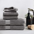 thumbnail image 1 of Hotel Style Luxury Anti-microbial Pima Cotton 6 Piece Towel Set, Charcoal Grey, 1 of 7