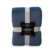 Hotel Style Luxury Plush Blanket 90” x 94” Navy