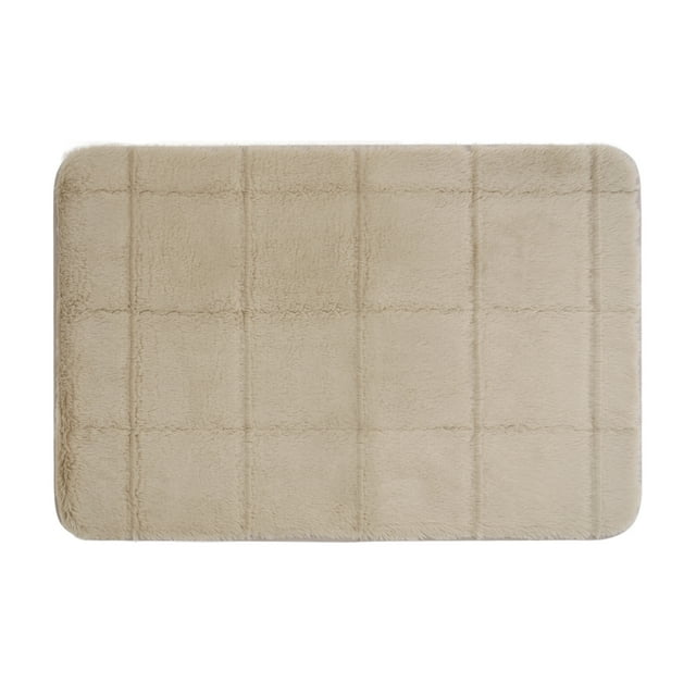 Hotel Style Memory Foam Bath Rug, Tan, 18"x27"