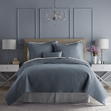 Hotel Style Premium Eloise 300-Thread-Count 4-Piece Full/Queen Coverlet Set
