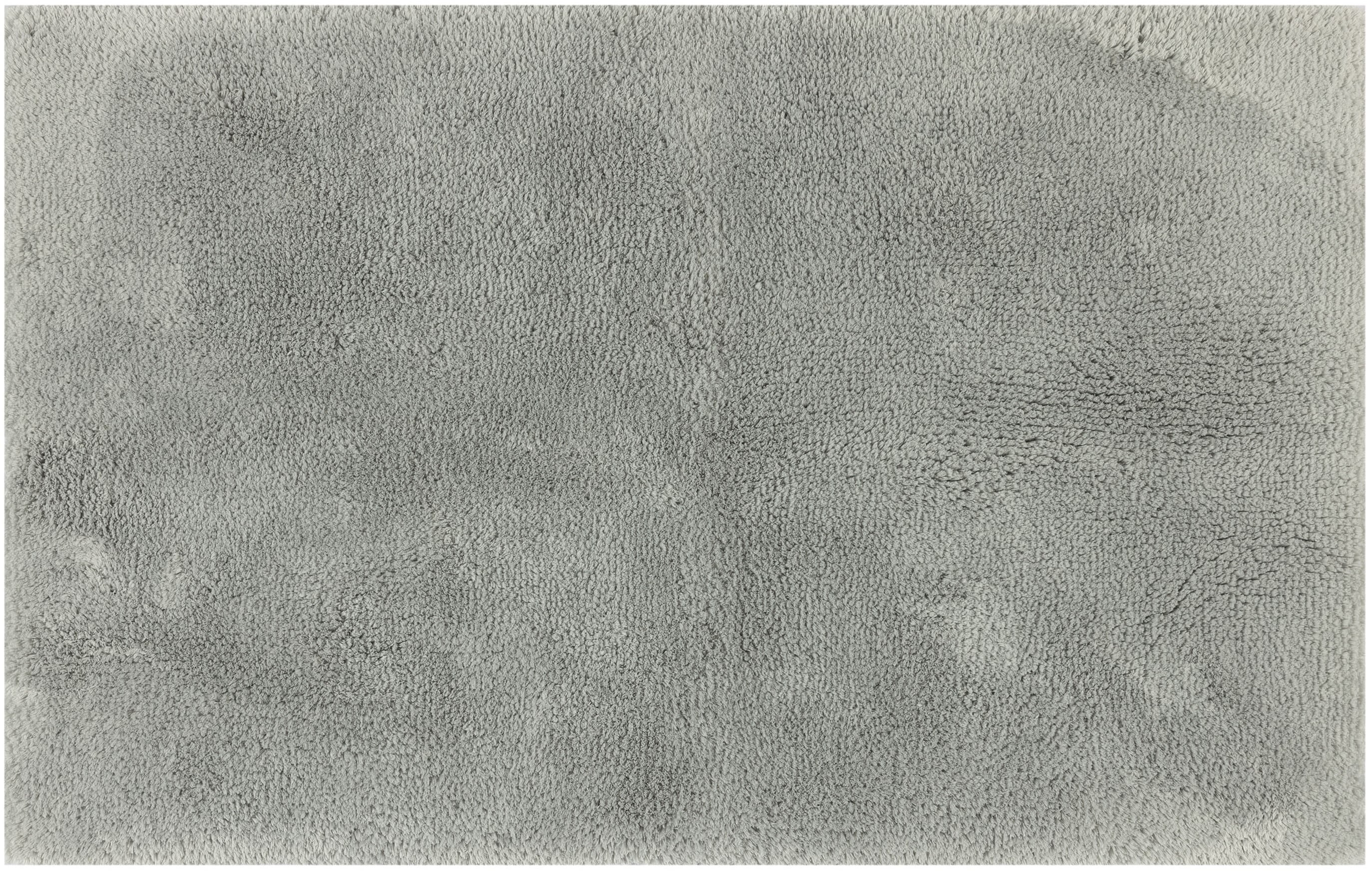 Hotel Style Silver Micro-Polyester 21" x 34" Bath Rug