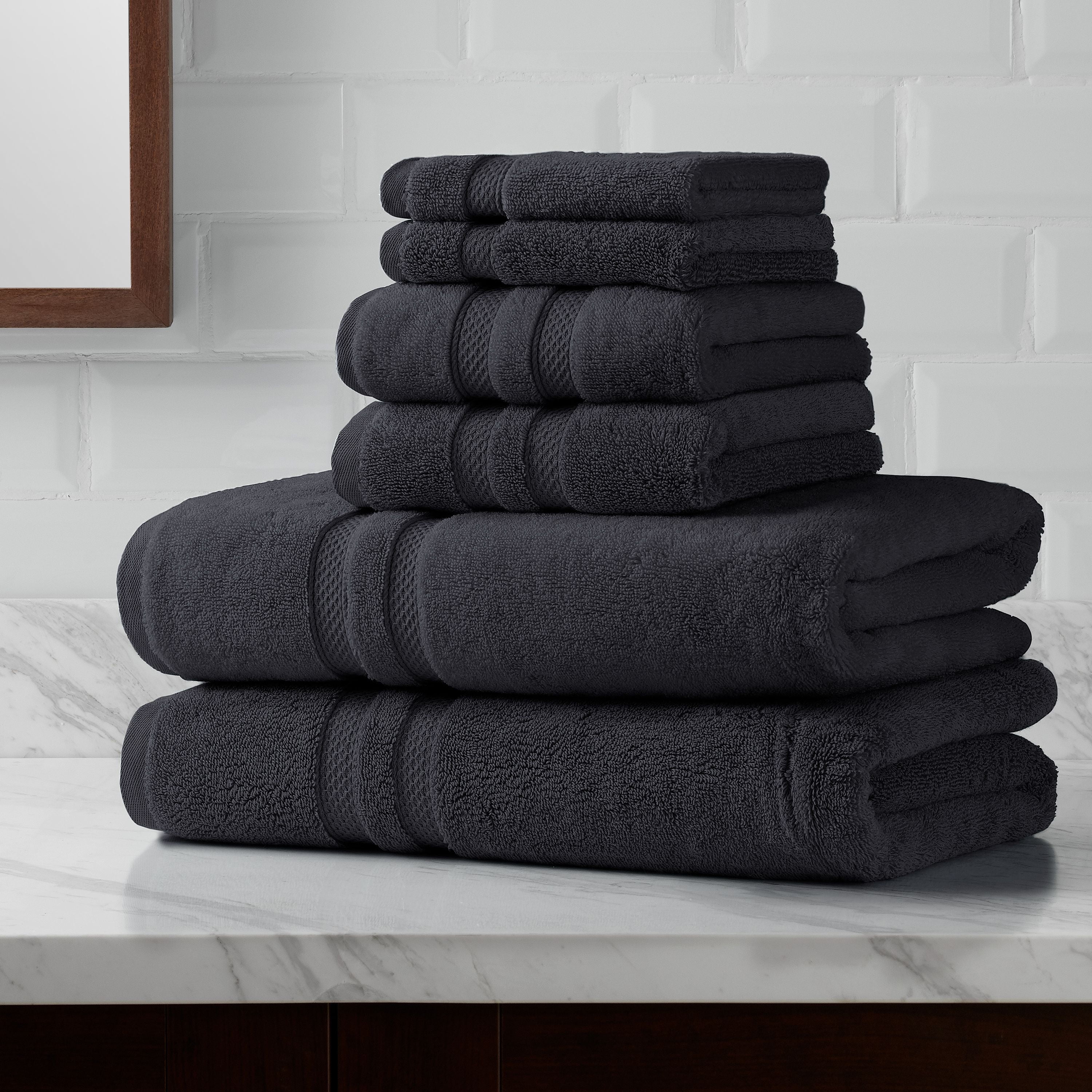 StyleWell HygroCotton Stone Gray 6-Piece Bath Towel Set AT17642_Stone G -  The Home Depot