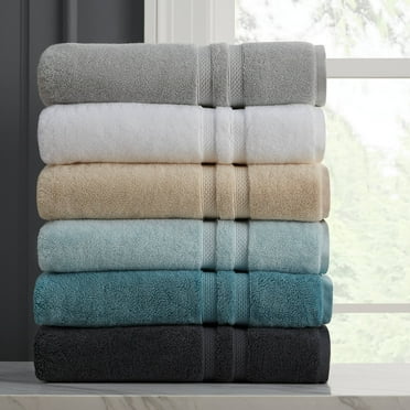 Hotel Style Turkish Cotton Bath Towel Collection Solid Print Granite Bath Towel