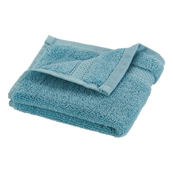 Hotel Style Turkish Cotton Bath Towel Collection, Washcloth, Teal - 1 Piece