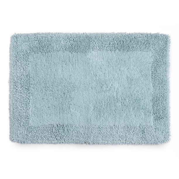 Hotel Style Ultra Thick & Soft Bath Rug, 17" x 24", Light Blue