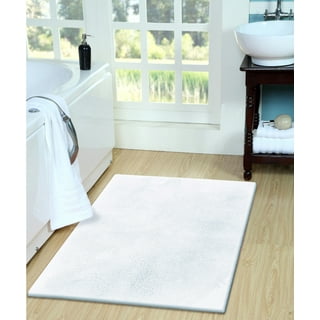 Clotho Turkish Home White Bath Mat Set of 4 Bathroom Floor Towel