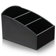 TABLZONE Black Acrylic Storage Organizer with Multiple Compartments for Tea Bags, Coffee , and Beverage Accessories in Hotel and Home