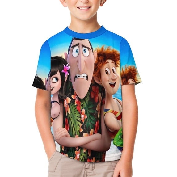 Hotel Transylvania Kid's T-Shirt Short Sleeve T-Shirt Tops Summer Tee Shirt for Boys Girls 130CM