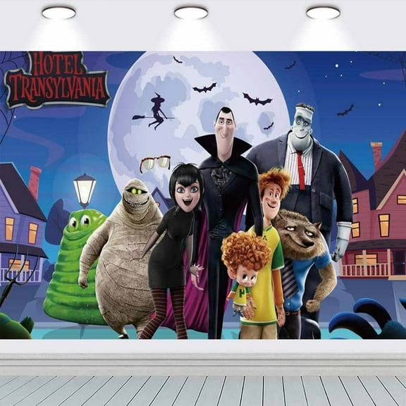 Hotel Transylvania school Backdrop Party Supplies Taspestry Background Banner Birthday Wall Decor Poster Lover