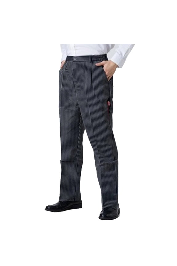 Hotel Uniform Pants, Kitchen Striped Chef Pants, Restaurant Waiter Elastic Pants