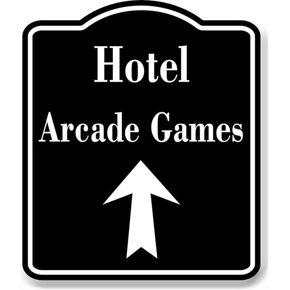 Hotel Valet Parking Left Arrow BLACK Aluminum Composite Sign, 8.5"x10"