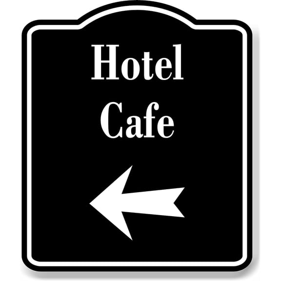 Hotel Vending Machine Right Arrow BLACK Aluminum Composite Sign, 15"x18"