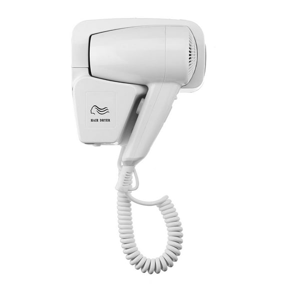 Hotel Wall Mount Hair Dryer, 2-Speed 1300W Quiet Wall Mounted HangUp Hair Dryer for Home Bathroom Toilet Salon, White