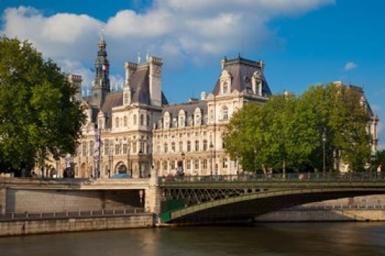 Hotel de Ville Canvas Art - Brian Jannsen DanitaDelimont (28 x 19)