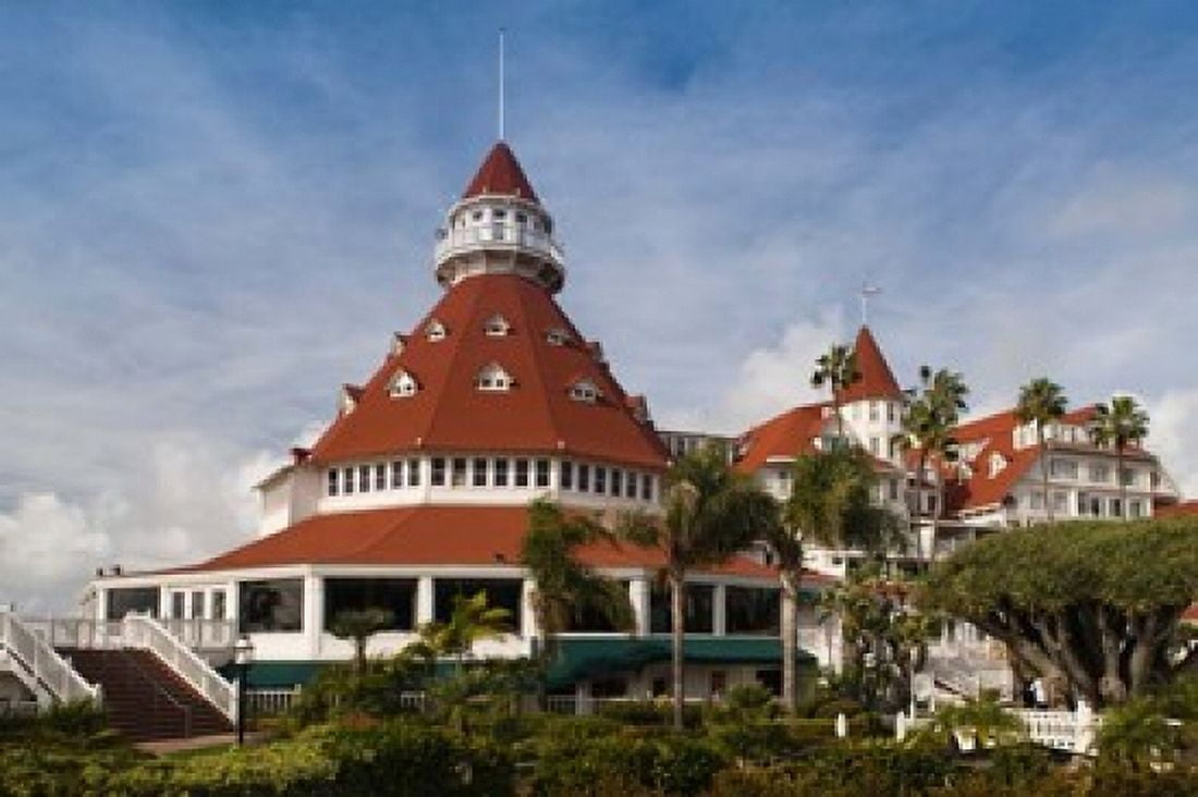 Hotel del Coronado Coronado San Diego County Canvas Art - Panoramic Images (18 x 12)