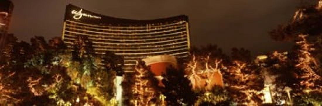 Hotel lit up at night Wynn Las Vegas The Strip Las Vegas Nevada USA Canvas Art - Panoramic Images (18 x 6)