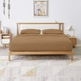 thumbnail image 1 of Hotellinen 1500 Thread Count Solid Pattern Egyptian Cotton Very Soft 4-Piece Super Soft Extra Deep Pocket, Sheet Set Fit Upto 27 Inches Deep Pocket (King, Taupe), 1 of 5