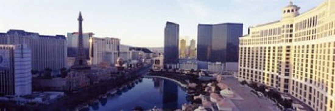Hotels in a city The Strip Las Vegas Nevada USA 2010 Canvas Art - Panoramic Images (18 x 6)