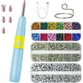 thumbnail image 1 of Hotfix Applicator, 5 in 1 Hot Fixed Wand Bedazzler Kit, Rhinestones Setter Wand Tool with 5 Different Tip Sizes, DIY Bedazzler Kit with Rhinestones with Support Stand, 1 of 8